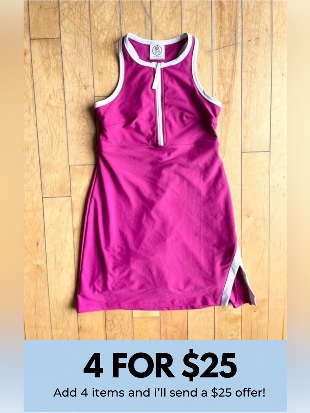 Sage Collective Pink Athletic Tennis Golf Integrated Shorts Dress Size XS